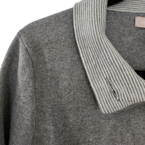 Banana Republic Cotton Wool Blend Collared Button Down Cardigan with Pockets, L - Picture 2 of 6